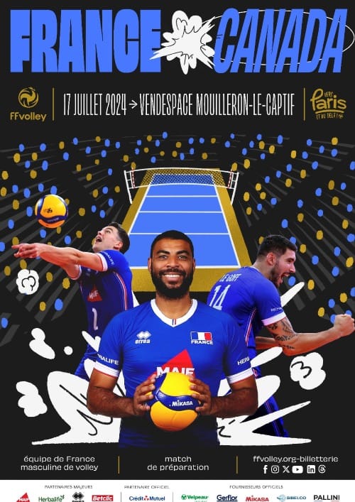 Yoan, ambianceur DJ pour France Canada en volley au Vendespace de Mouilleron Le Captif