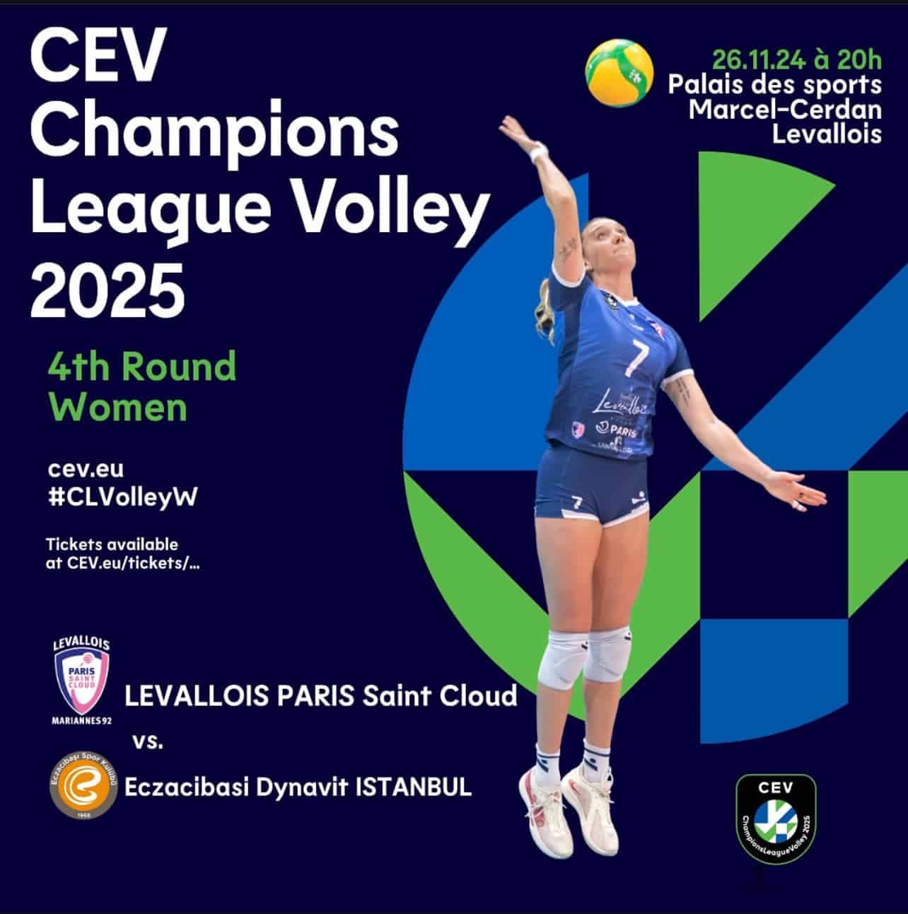 Animation du match entre les Mariannes 92 et le club d'Istanbul en volley